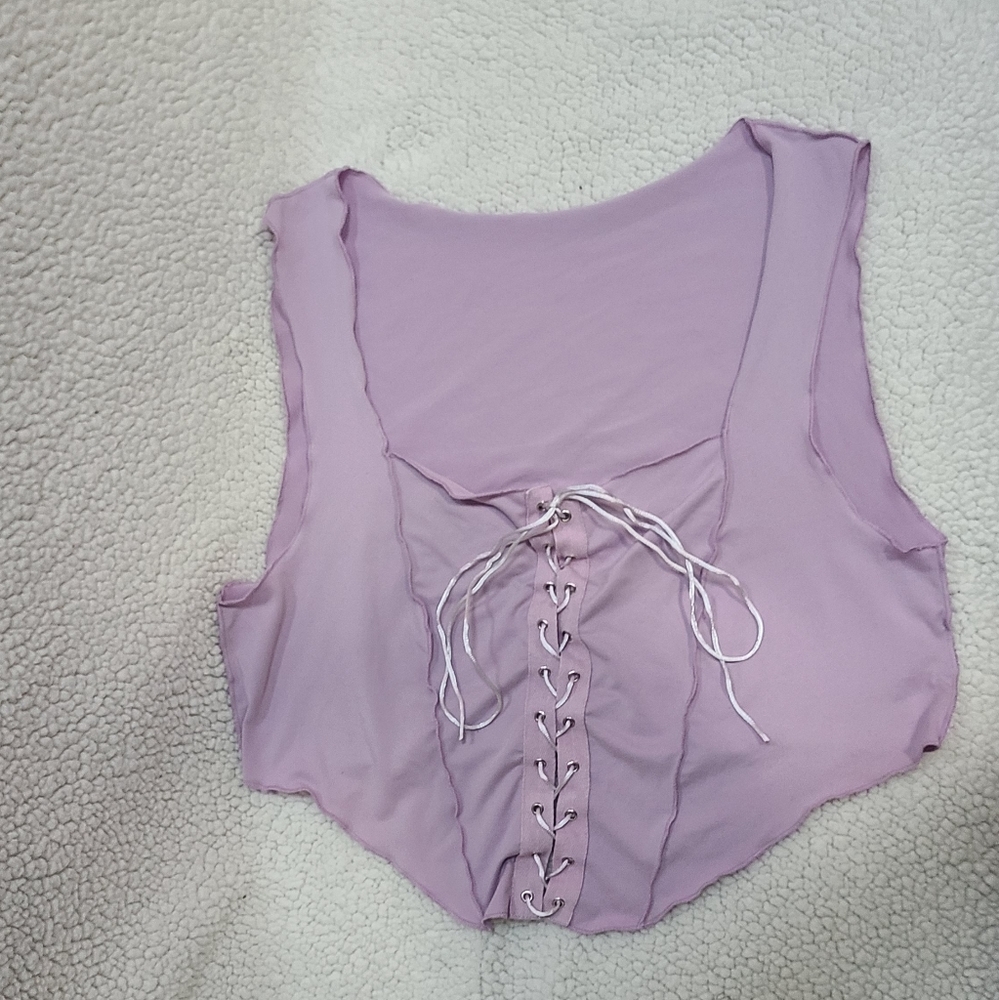 Shein Curve lace up tank top 2XL